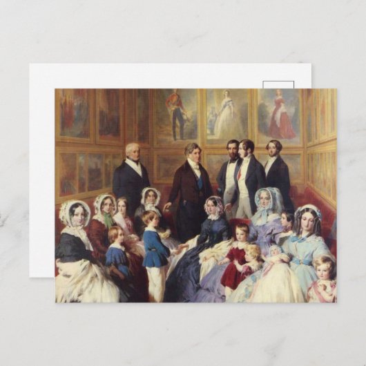 Franz Winterhalter Queen Victoria & Prinz Albert Postkarte (Vorne/Hinten)