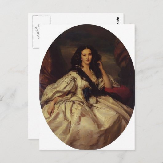 Franz Winterhalter- Wienczyslawa Barczewska Postkarte (Vorne/Hinten)
