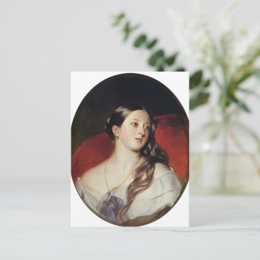 Franz Xaver Winterhalter- Königin Victoria Postkarte (Stehend Vorderseite)