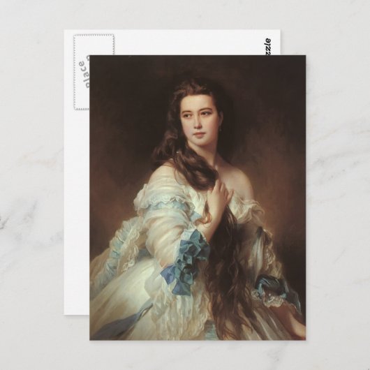 Franz Xaver Winterhalter-Portrait von Madame Rimsk Postkarte (Vorne/Hinten)