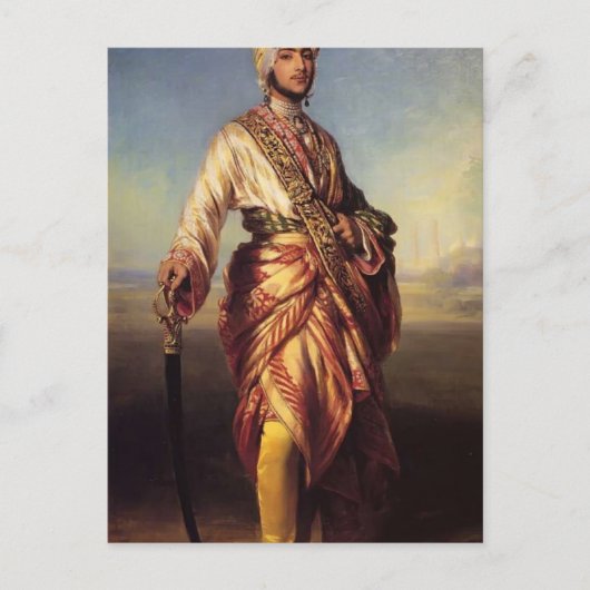 Franz Xaver Winterhalter - The Maharaja Dalip Sing Postkarte (Vorderseite)