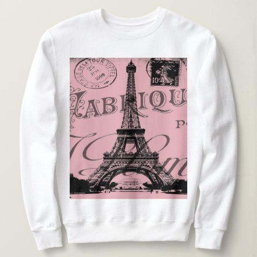 Franziskaner Reiseturm, Vintager Pariseiffelturm Sweatshirt (Design vorne)