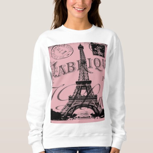 Franziskaner Reiseturm, Vintager Pariseiffelturm Sweatshirt (Vorderseite)