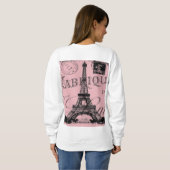 Franziskaner Reiseturm, Vintager Pariseiffelturm Sweatshirt (Schwarz voll)