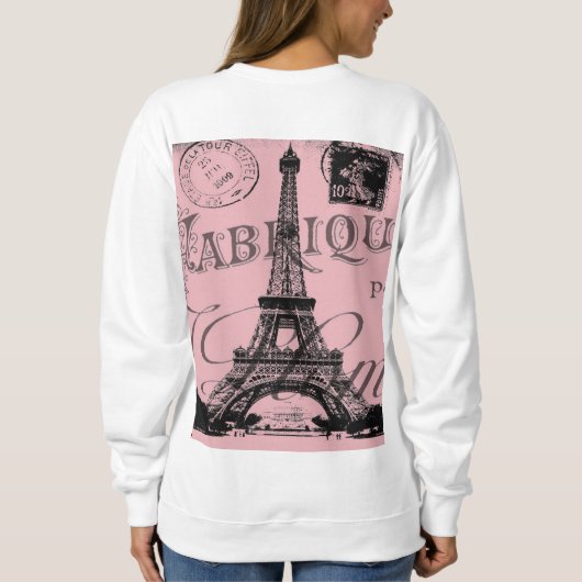 Franziskaner Reiseturm, Vintager Pariseiffelturm Sweatshirt (Rückseite)