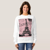 Franziskaner Reiseturm, Vintager Pariseiffelturm Sweatshirt (Vorne ganz)