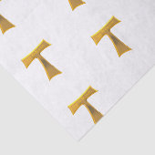 Franziskaner Tau Cross Pax Et Bonum Gold Metallic Seidenpapier (Ausschnitt)