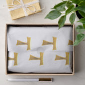 Franziskaner Tau Cross Pax Et Bonum Gold Metallic Seidenpapier (Geschenk)