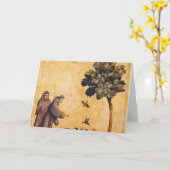 Franziskaner von Assisi predigen die Vögel Karte (Gelbe Blume)