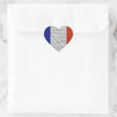 Franziskanerflagge Herz-Aufkleber (Tasche)