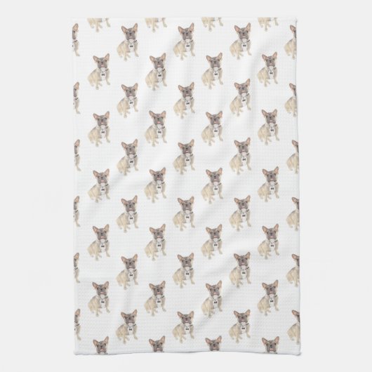 Franziskanerin (Blauer Färberaum) Geschirrtuch (Vertikal)