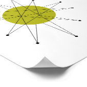 Franziskanische Sternexplosion Avocado Green Pink  Poster (Ecke)