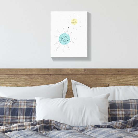 Franziskanische Sternexplosion Mitte Jahrhundert M Leinwanddruck (Insitu (Schlafzimmer))