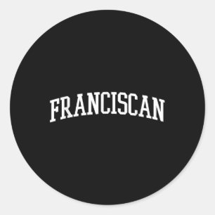 Franziskanischer Bogen Vintage Retro College Sport Runder Aufkleber