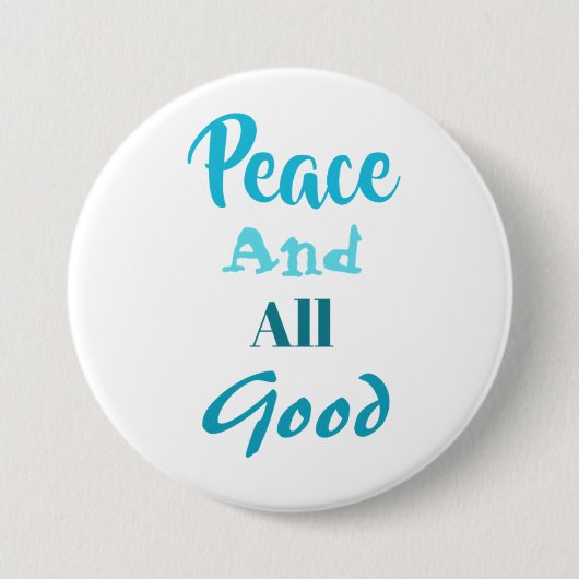 Franziskanischer Frieden und Alles Gute Pin Button (Vorderseite)