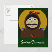 Franziskus und die Vögel Postkarte (Vorne/Hinten)