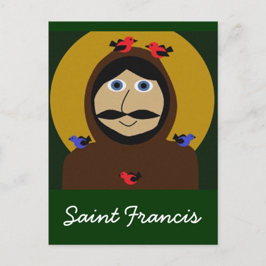 Franziskus und die Vögel Postkarte (Vorderseite)