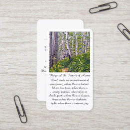 Franziskus von Assisi Beileid Gebetskarte Visitenkarte