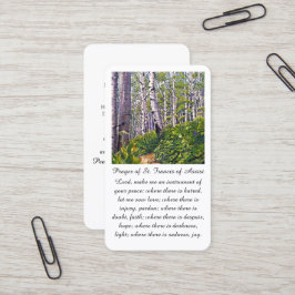 Franziskus von Assisi Beileid Gebetskarte Visitenkarte