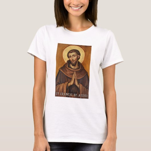 Franziskus von Assisi Katholischer T - Shirt für F (Vorderseite)