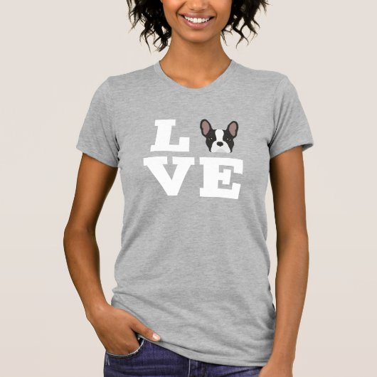 Französchen-Liebe-T-Shirt T-Shirt (Vorderseite)