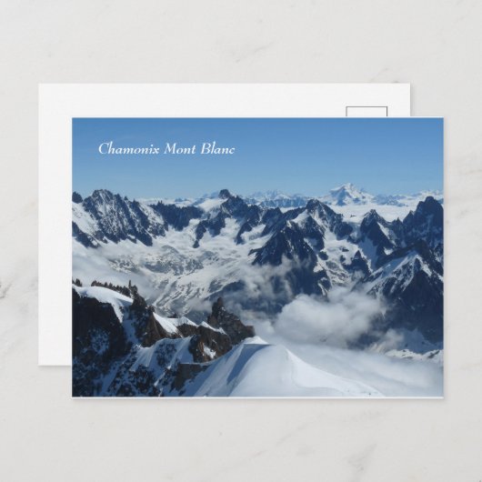 Franzose-Alpen Chamonix Mont Blanc Postkarte (Vorne/Hinten)