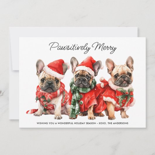 Franzose Bulldog Hunde Personalisiert Weihnachten (Vorderseite)