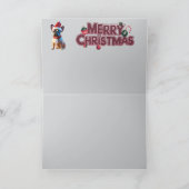 Franzose Bulldog Rentierkarte Karte (Innenseite)