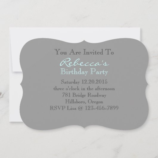 Franzose eiffel turm party Geburtstag Einladung (Rückseite)