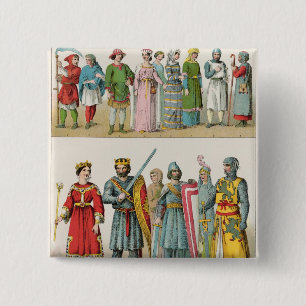 Franzose-Kleid Button