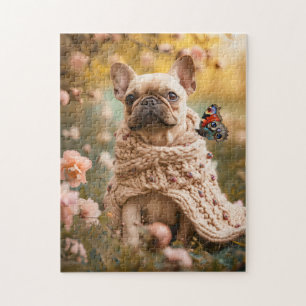 Franzose mit Schmetterling im Frühling Puzzle