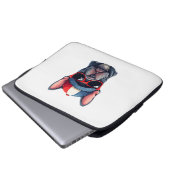 Franzose mit US-Farben Laptopschutzhülle (Vorne Knopf)