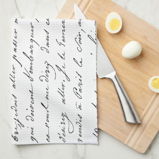 Franzose-Paris-Skript Handtuch (Viertel Falte)