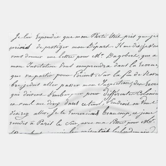 Franzose-Paris-Skript Handtuch (Horizontal)