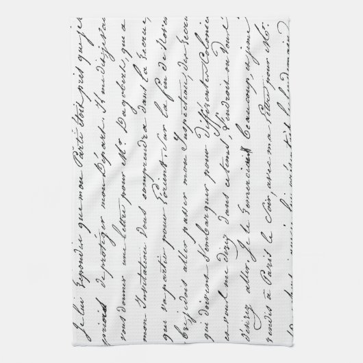 Franzose-Paris-Skript Handtuch (Vertikal)