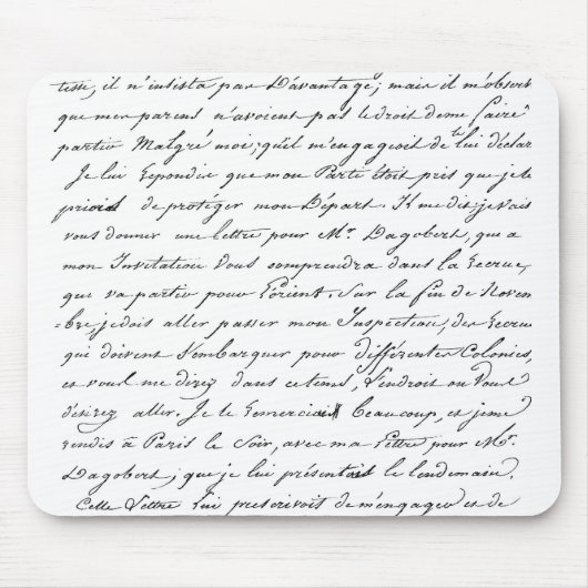 Franzose-Paris-Skript Mousepad (Vorne)