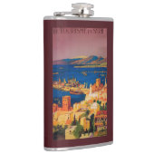 Franzose-Reise-Plakat, bereisend in Syrien Flachmann (Rechts)