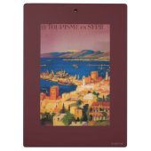 Franzose-Reise-Plakat, bereisend in Syrien Klemmbrett (Rückseite)