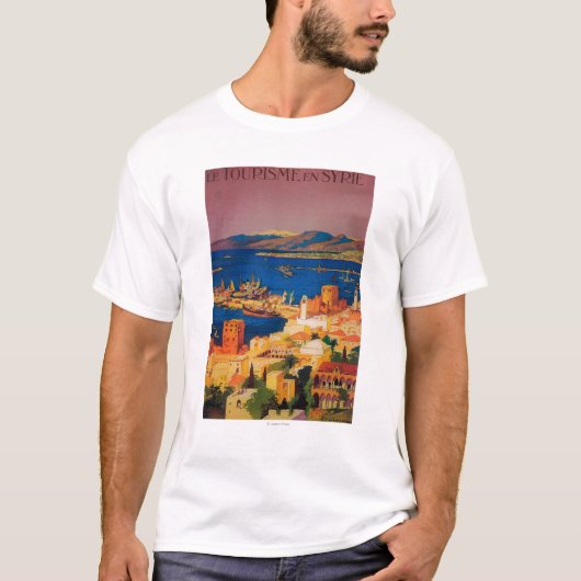 Franzose-Reise-Plakat, bereisend in Syrien T-Shirt (Vorderseite)