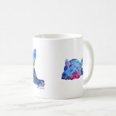 Franzose-Stier-Hund in den Blues Kaffeetasse (VorderseiteRechts)