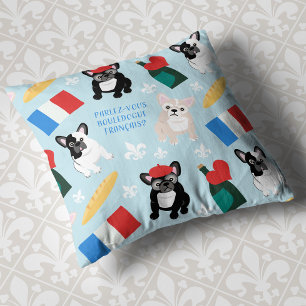 Franzosen gehen nach Frankreich niedliches französ Kissen