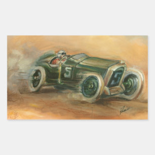 Franzosen Grandprix Racecar durch Ethan Harper Rechteckiger Aufkleber