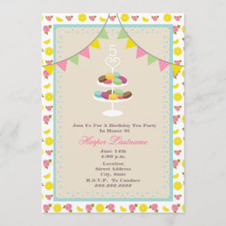 Franzosen Macarons Geburtstags-Einladung Einladung