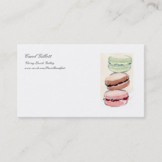 Franzosen Macarons Geschäfts-Karte Visitenkarte