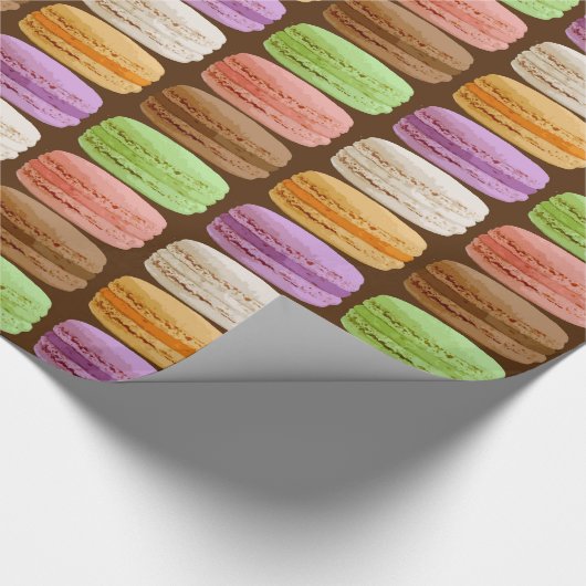 Franzosen Macarons - muti-farbige Pastelle Geschenkpapier (Ecke)