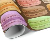 Franzosen Macarons - muti-farbige Pastelle Geschenkpapier (Rolleneckpunkt)
