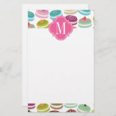 Franzosen Macarons personalisiert Briefpapier (Vorne/Hinten)