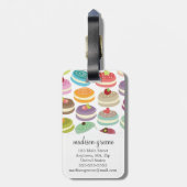 Franzosen Macarons personalisiert Gepäckanhänger (Rückseite vertikal)