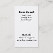 Franzosen nageln visitenkarte (Rückseite)