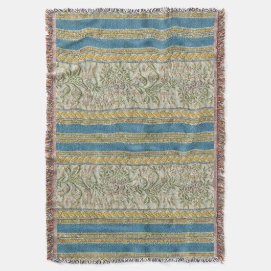 Franzosen stickten Blumen-Gewebe-Blick Decke (Vorderseite Vertikal)